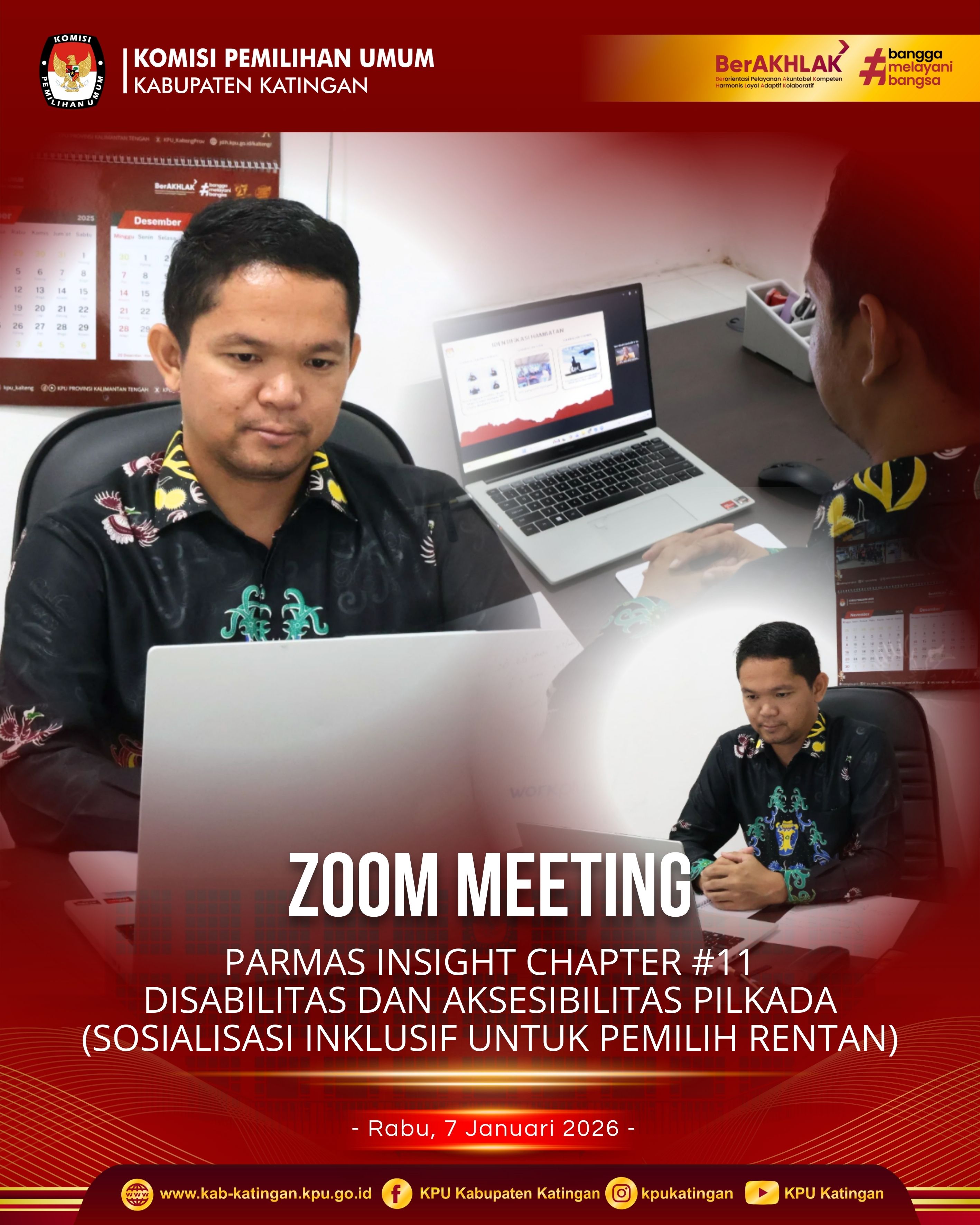 Anggota KPU Kabupaten Katingan Mengikuti Parmas Insight Chapter #11 Rabu, 7 Januari 2026