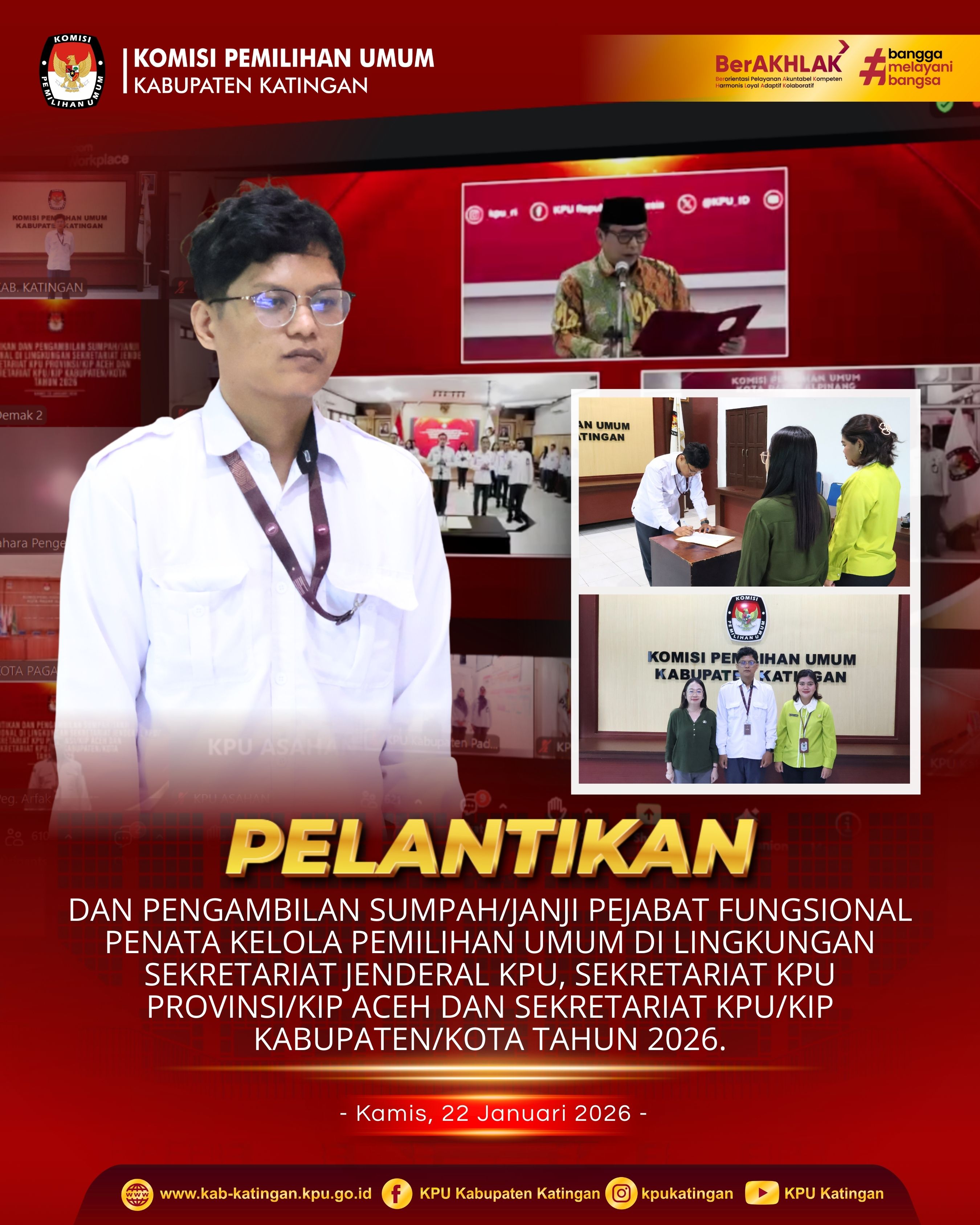 Pelatihan dan Pengambilan Sumpah/Janji Penjabat Fungsional di Lingkungan Sekretariat Jenderal KPU