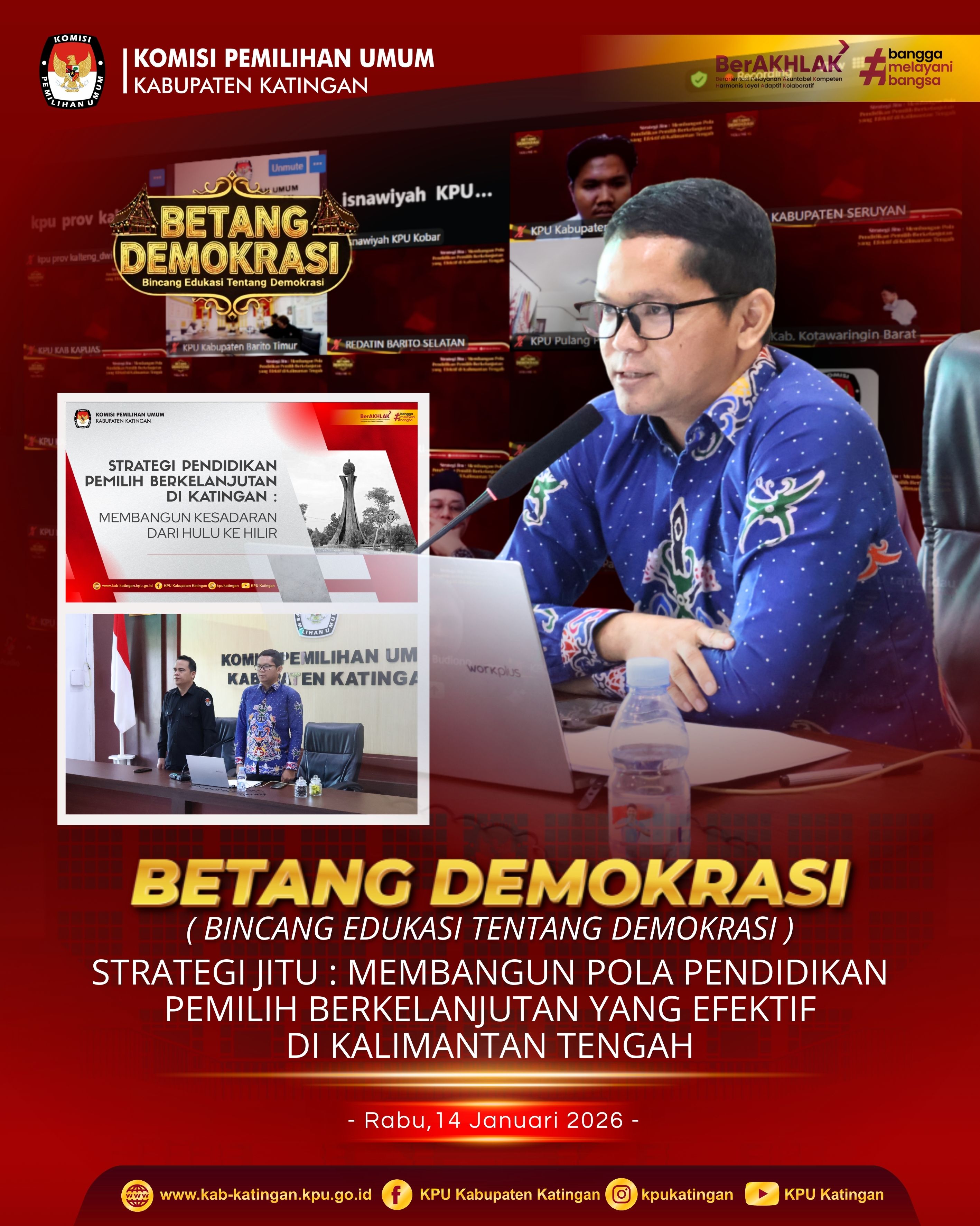 Anggota KPU Kabupaten Katingan Menjadi Narasumber Betang Demokrasi