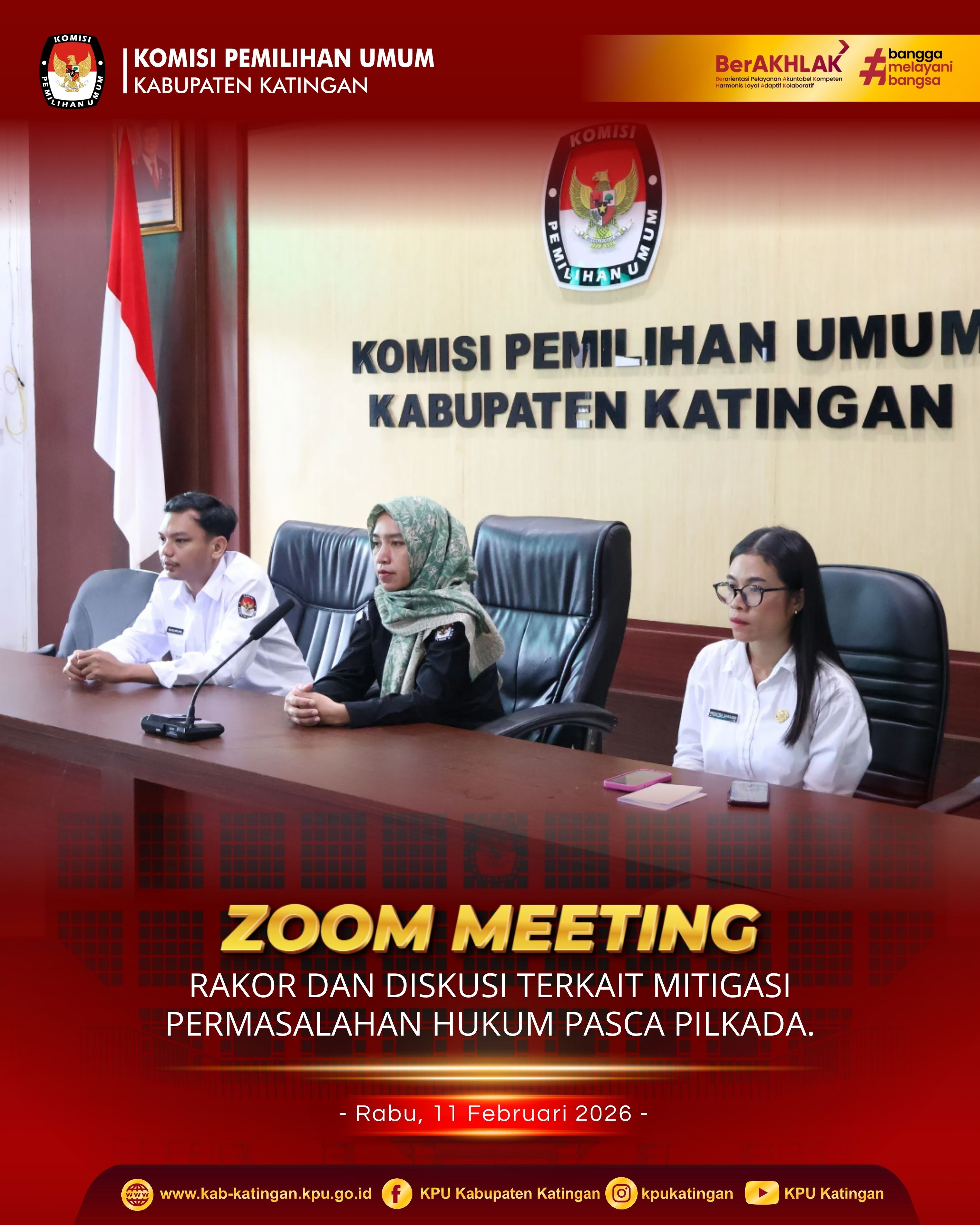 Rapat Koordinasi dan Diskusi Terkait Mitigasi Permasalahan Hukum Pasca Pilkada.