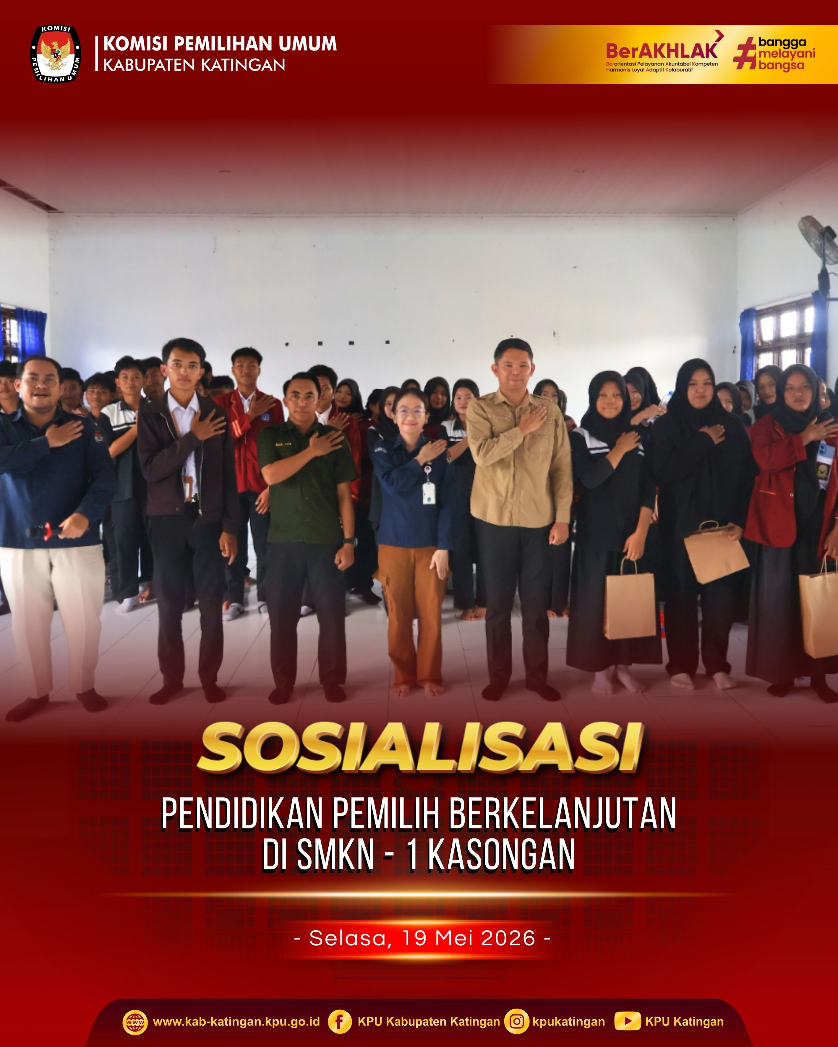 Sosialisasi Pendidikan Pemilih Berkelanjutan di SMKN 1 Kasongan