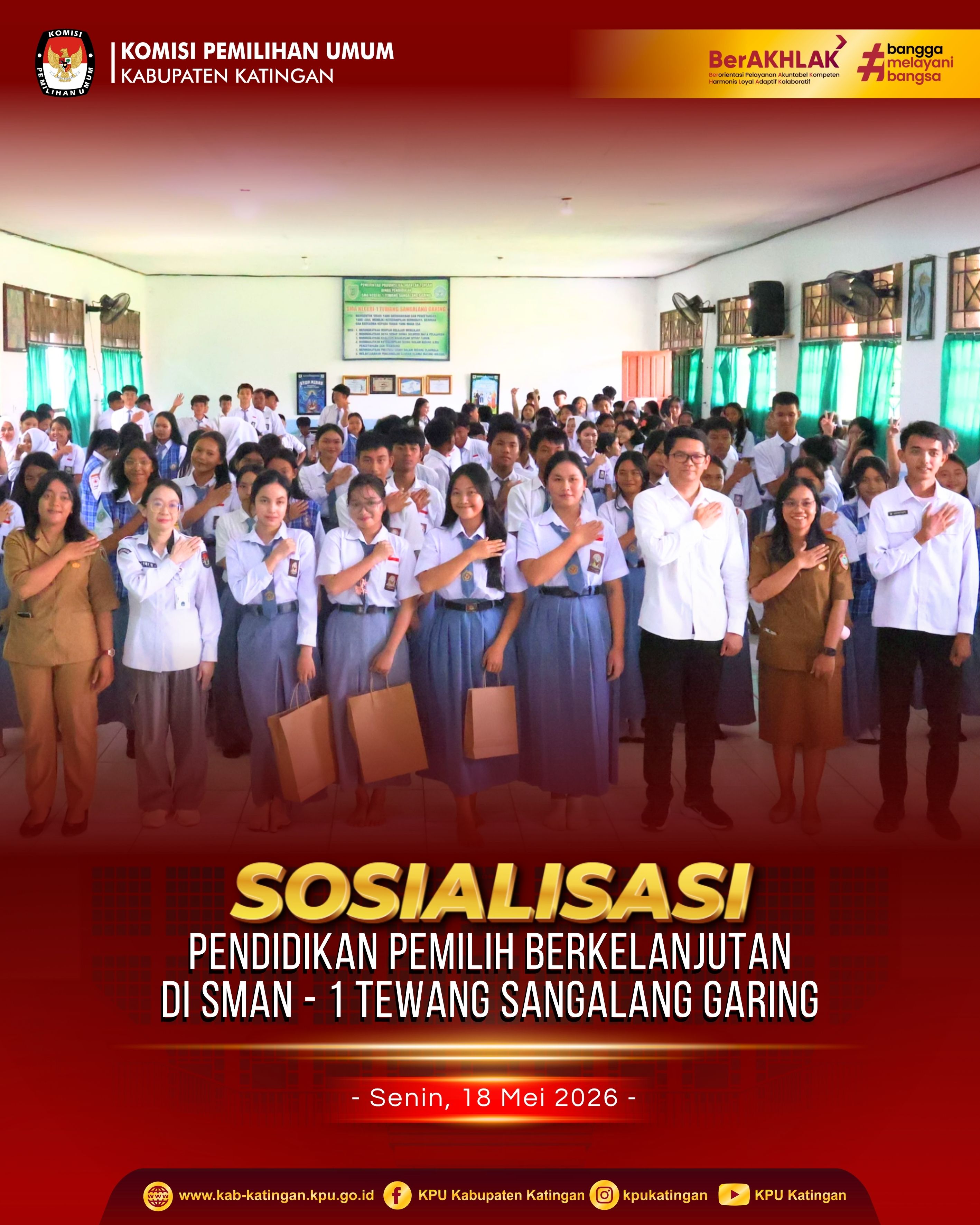 Sosialisasi Pendidikan Pemilih Berkelanjutan SMAN 1 TSG