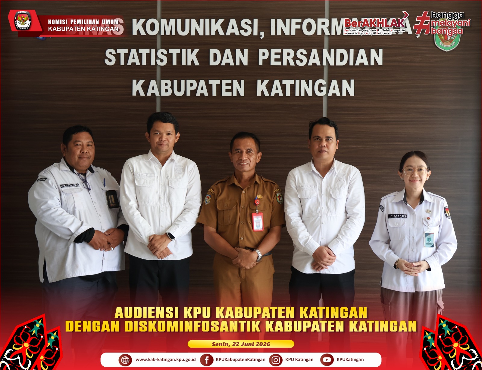 Audiensi KPU Kabupaten Katingan dengan DISKOMINFOSANTIK Kab. Katingan