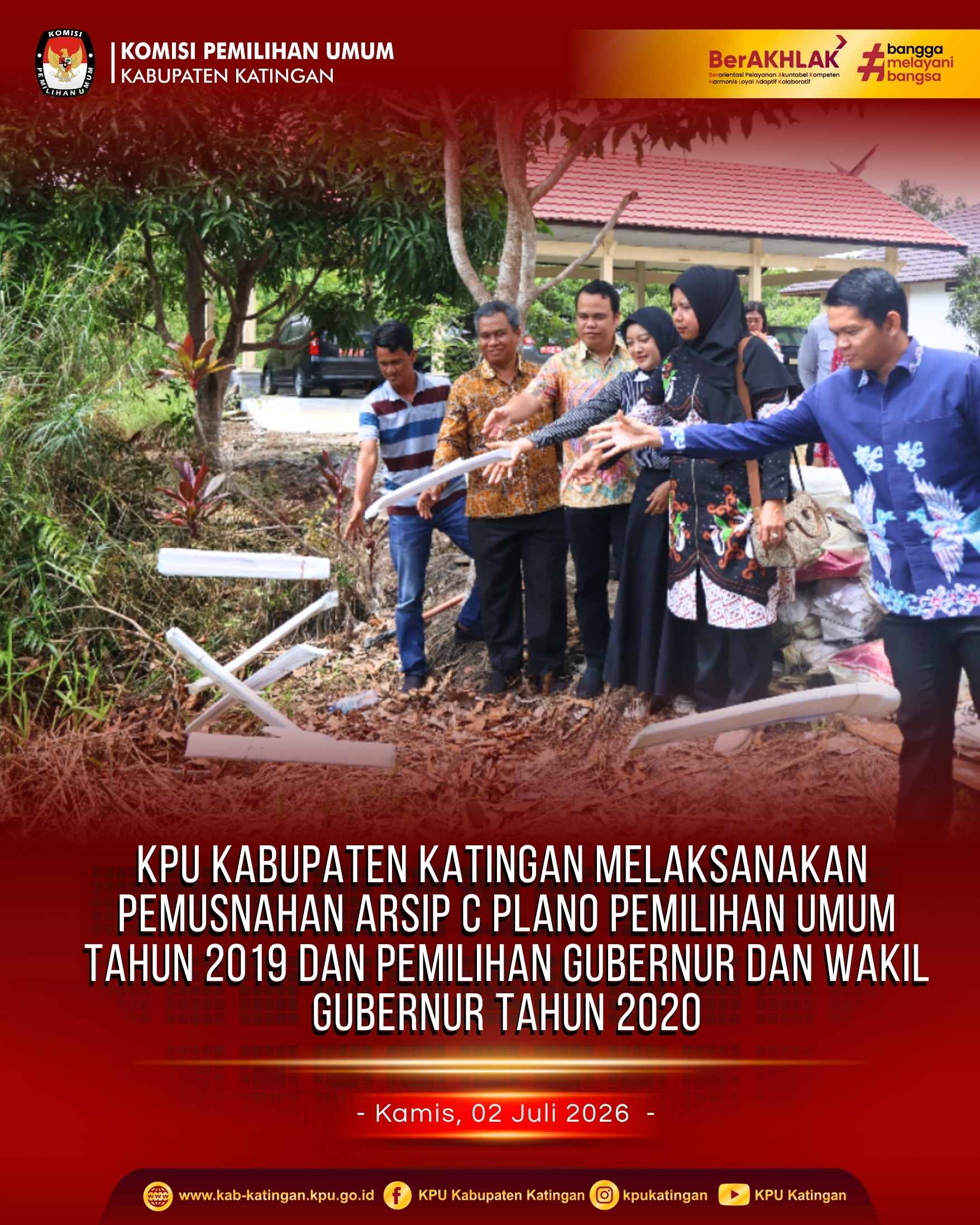 Pemusnahan Arsip C Plano Pemilu 2019 dan Pilkada 2020