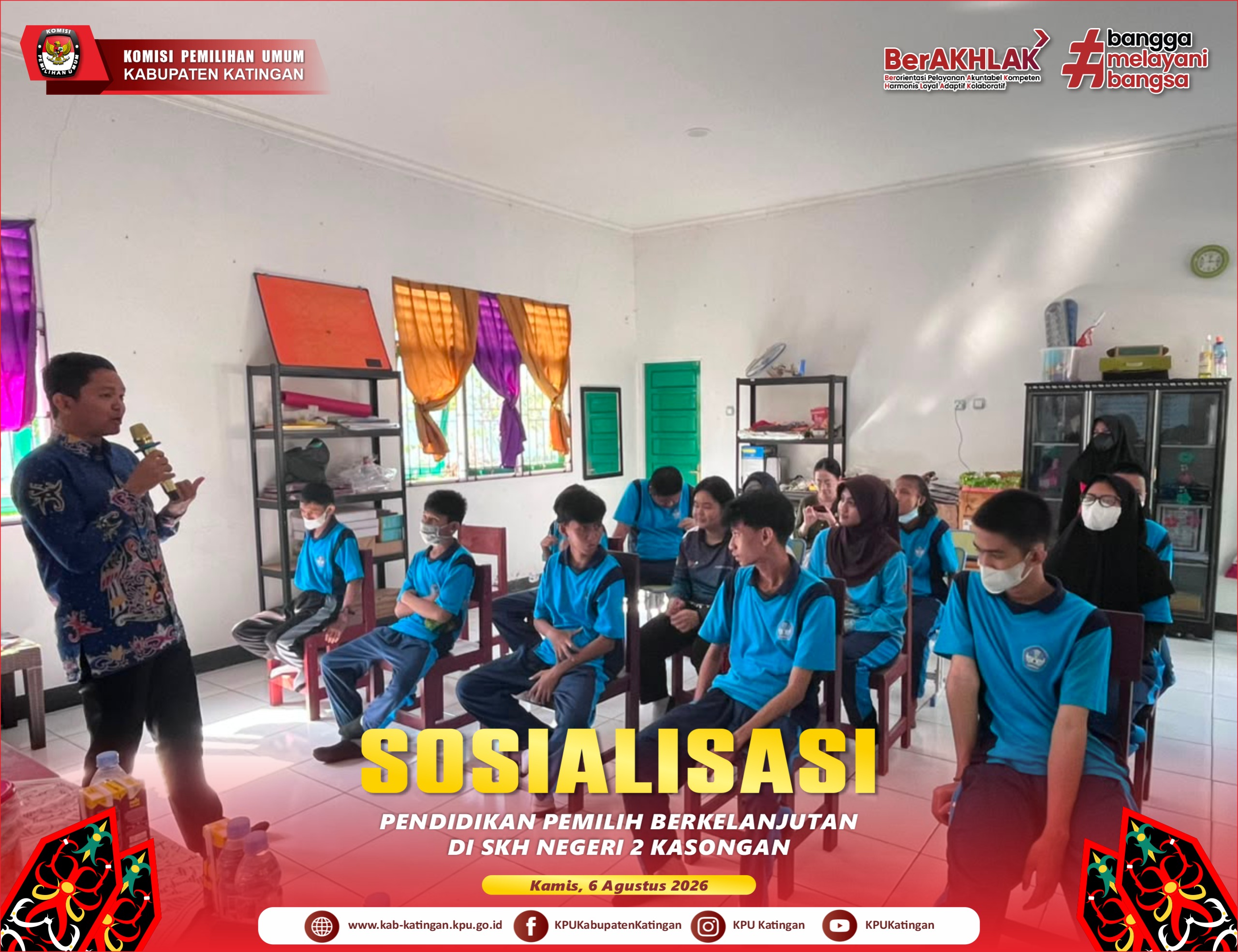 Sosialisasi Pendidikan Pemilih Berkelanjutan di SKH Negeri 2 Kasongan