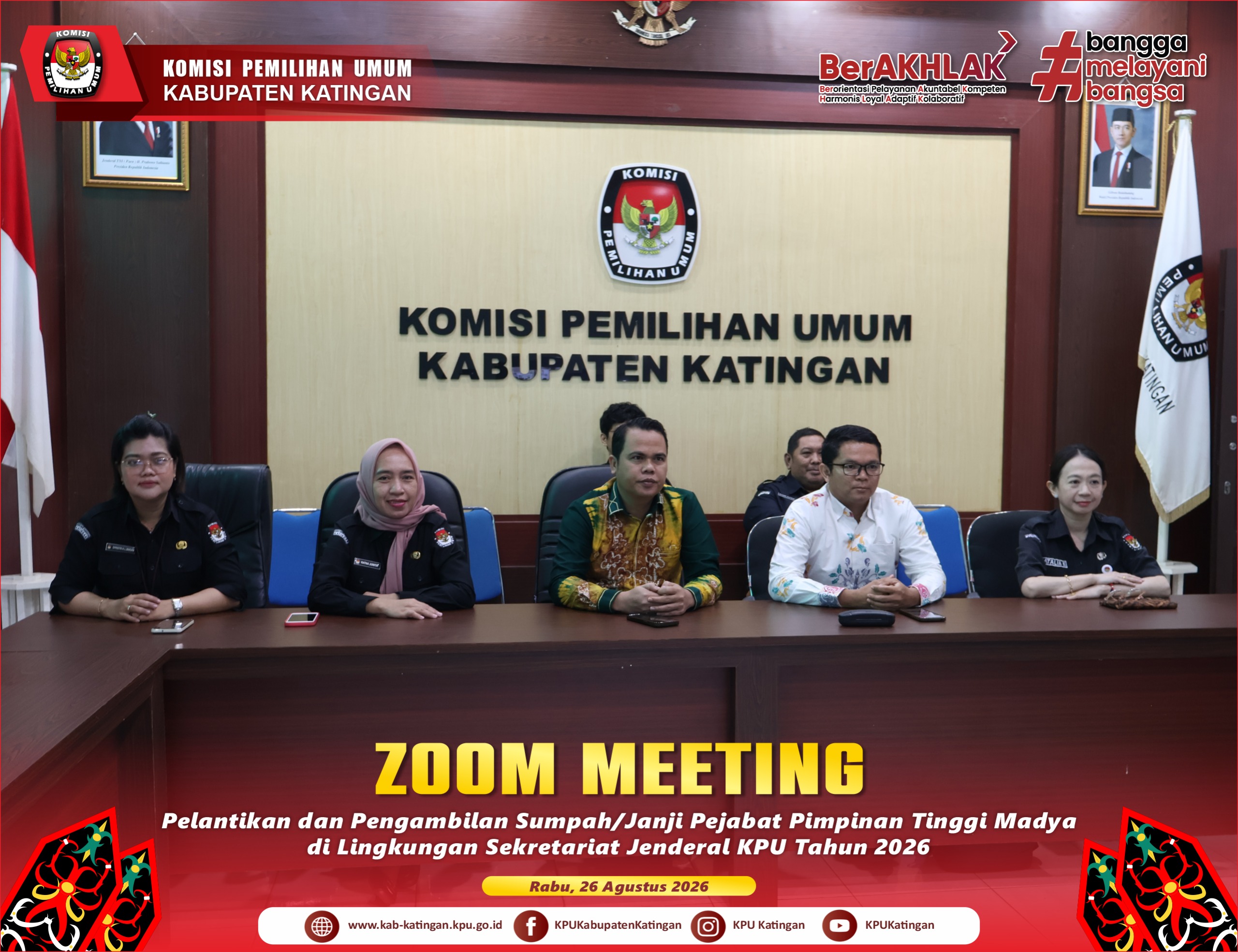 Zoom Meeting Pelantikan Pejabat Pimpinan Tinggi